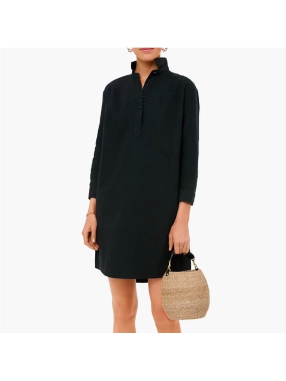 Pomander Place Polly Dress Black Cotton Shift Large Tuckernuck